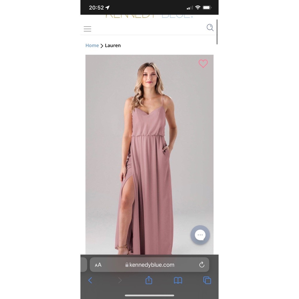 Kennedy Blue bridesmaid Dusty Rose Dress SIZE 12